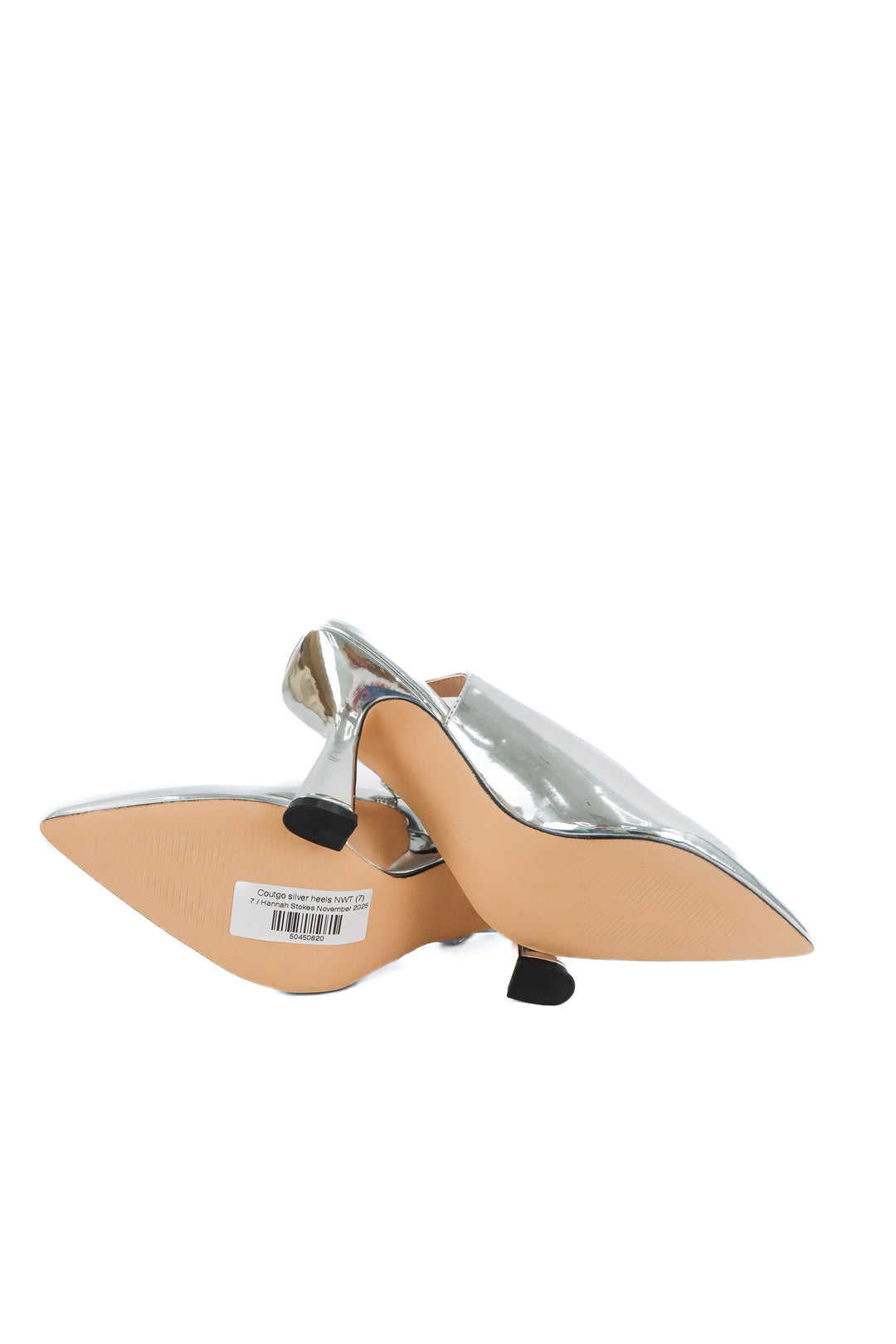 Coutgo silver heels NWT (7)