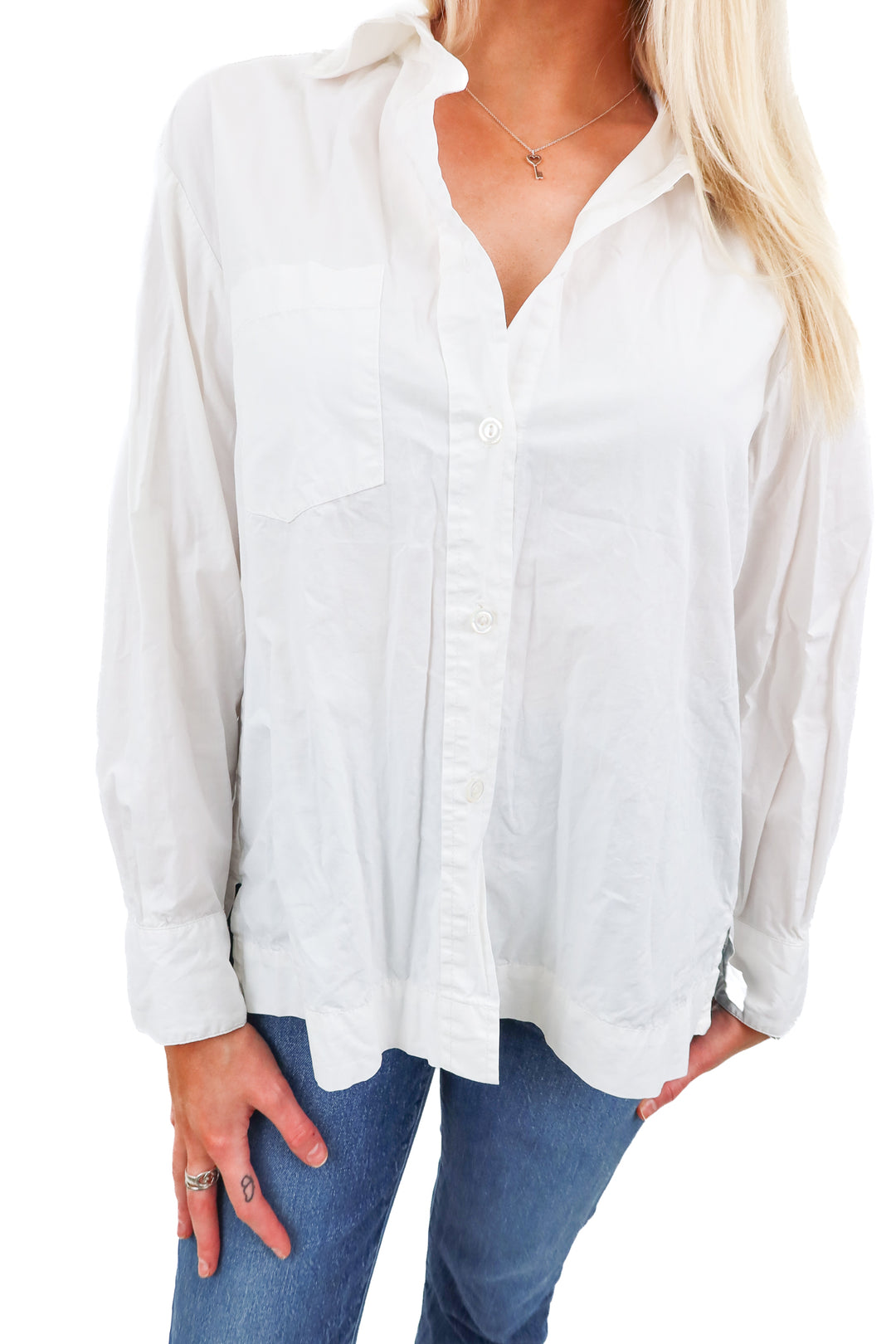 Baacal white button up shirt (S)