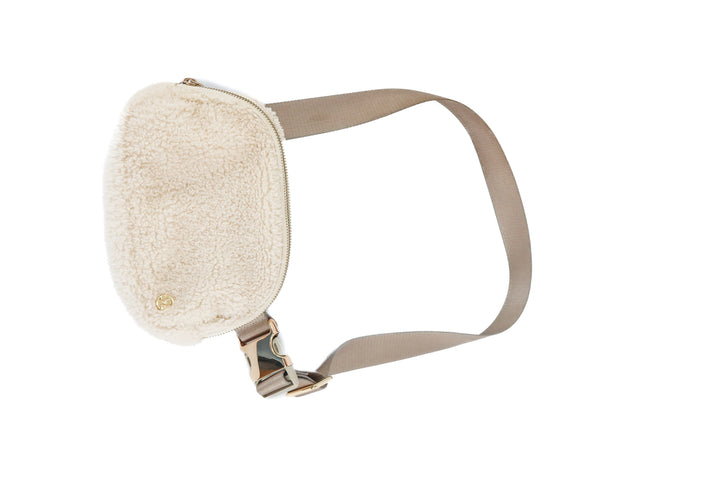 Lululemon cream fur belt bag
