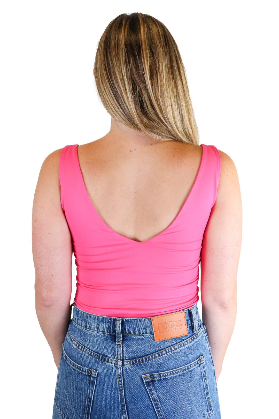 Reoria Hot PInk V-Neck Bodysuit (S)