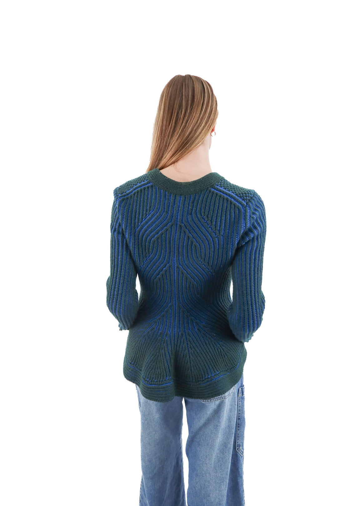 rachel roy green/blue cardigan NWT (m; retail $425)