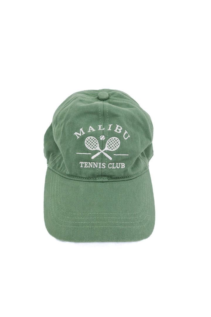 Green Malibu tennis club baseball hat