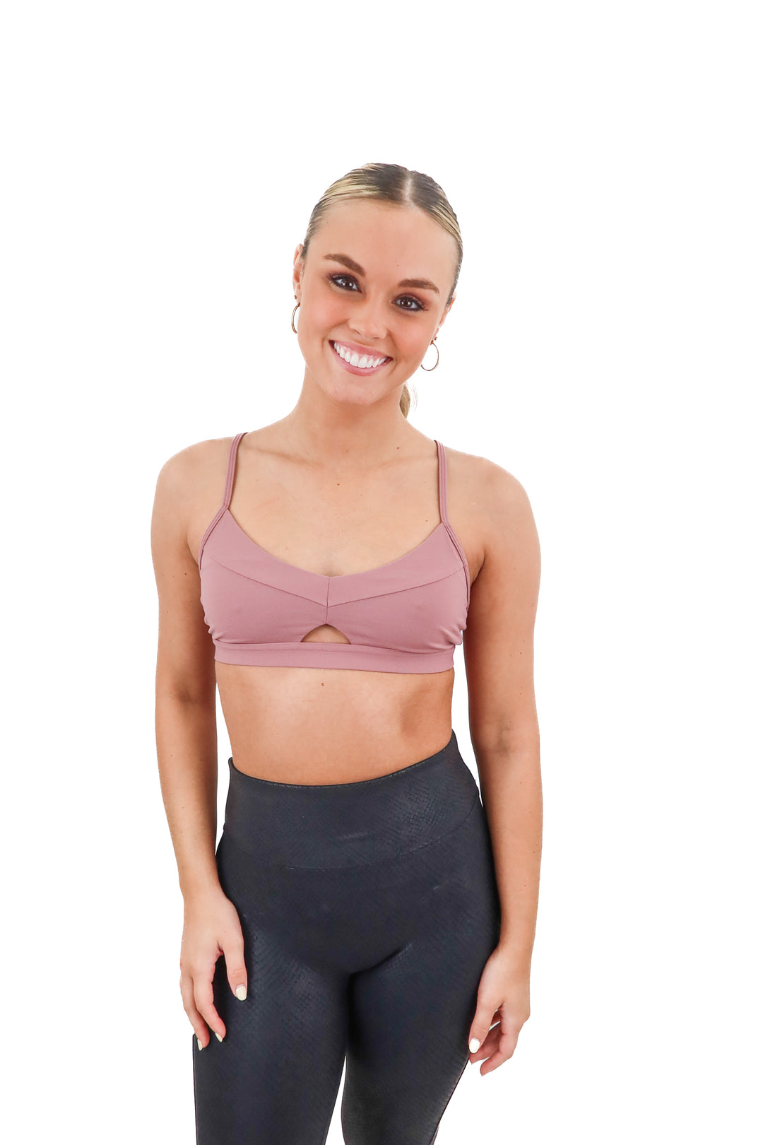lululemon mauve sports bra (4; retail $48)