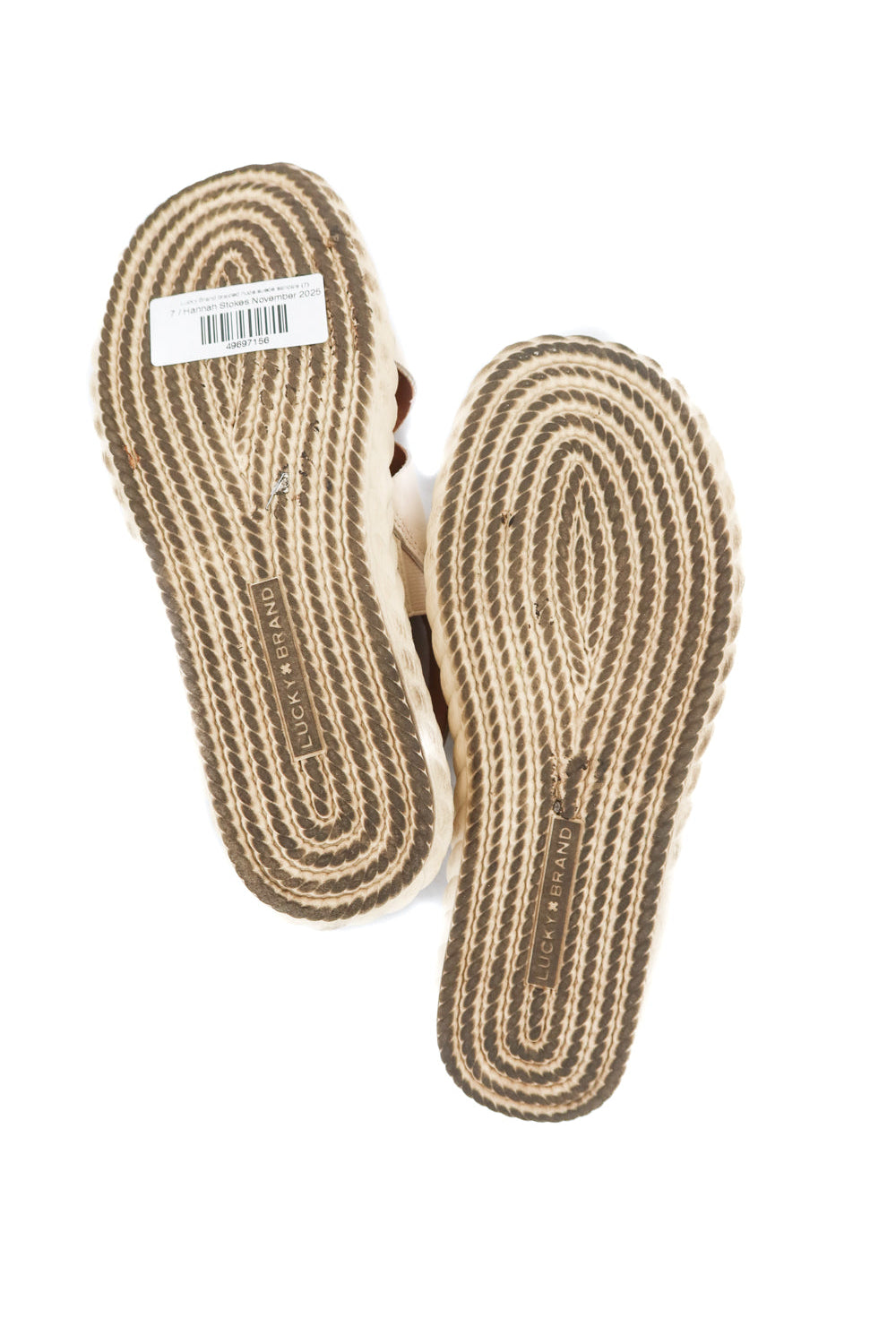 Lucky Brand braided nude suede sandals (7)