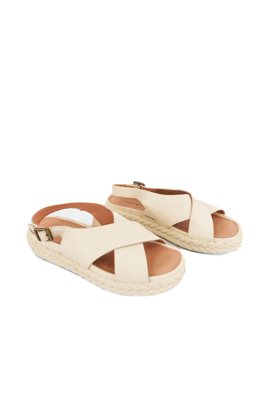 Lucky Brand braided nude suede sandals (7)