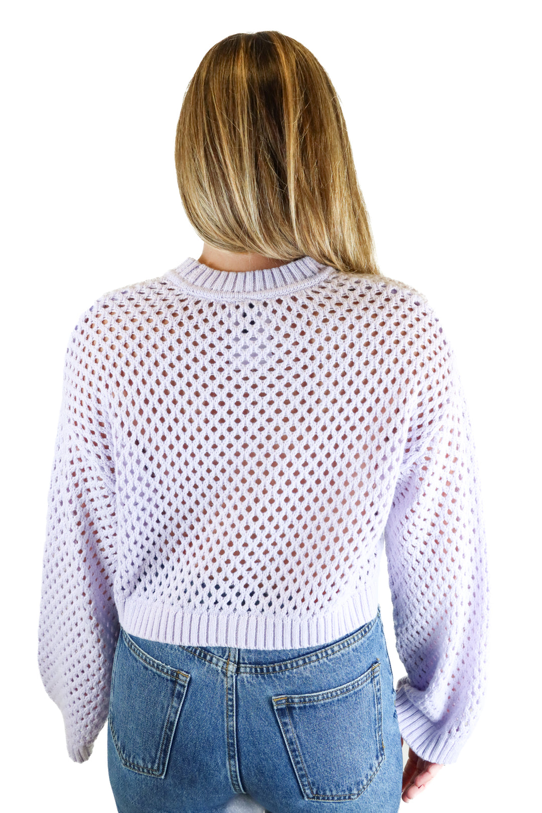 Divided lilac knit sweater (S)