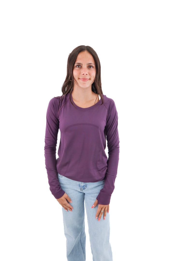 lululemon purple long sleeve top (10; retail $78)
