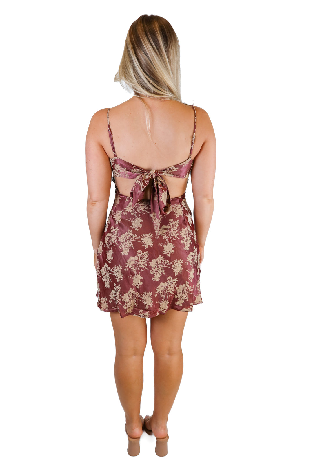 Windsor Mauve Shimmer Floral Mini Dress NWT (XS; Retail $39)