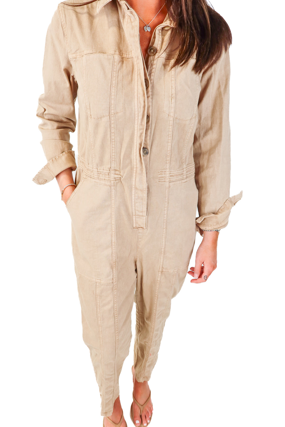 universal threads brown cargo jumpsuit (M)