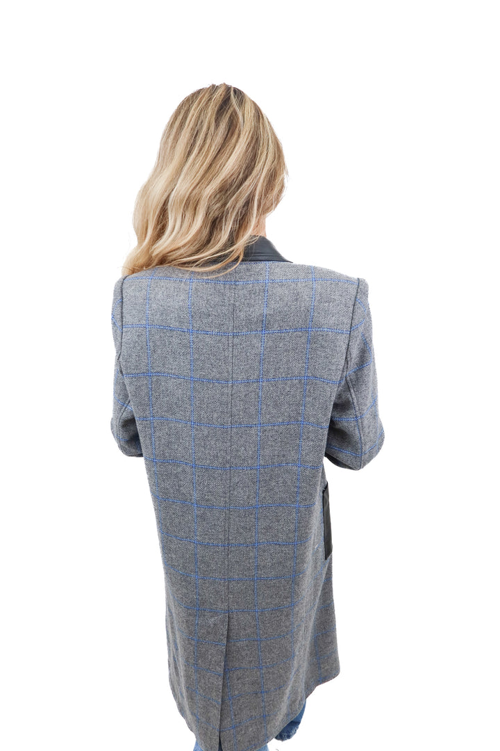 Paris/64 leather and wool peacoat (S)