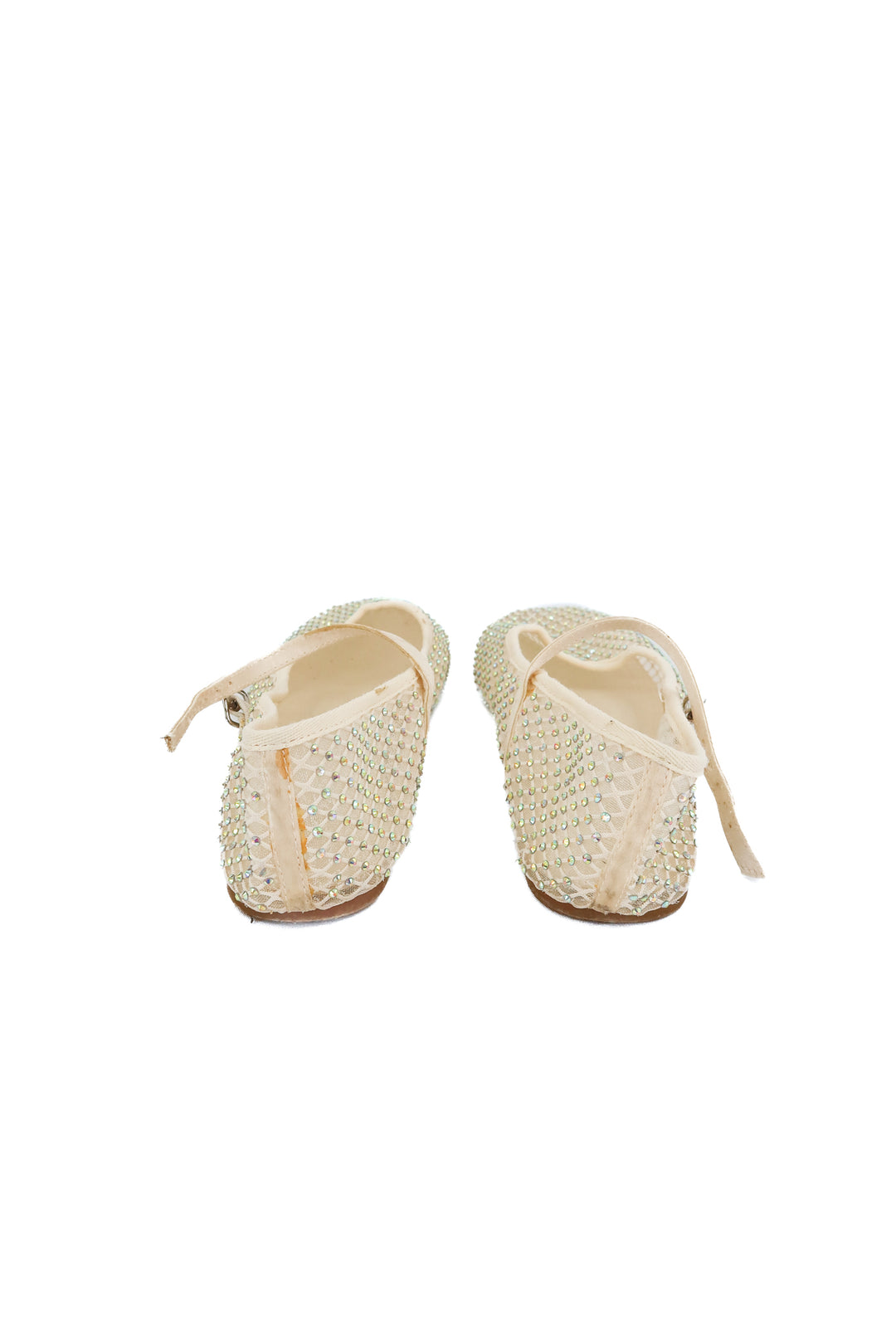 Zara diamond studded mesh flats (37)