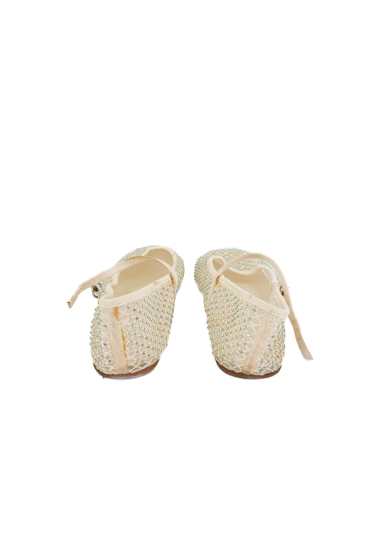 Zara diamond studded mesh flats (37)
