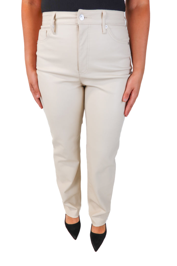 SLAY express beige vegan leather pants (8L)