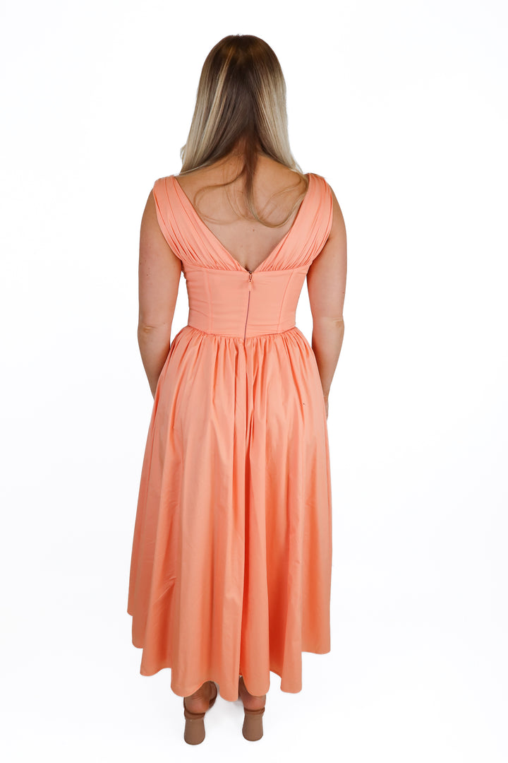 House of CB Melon Corset Maxi Dress (S; retail $285)