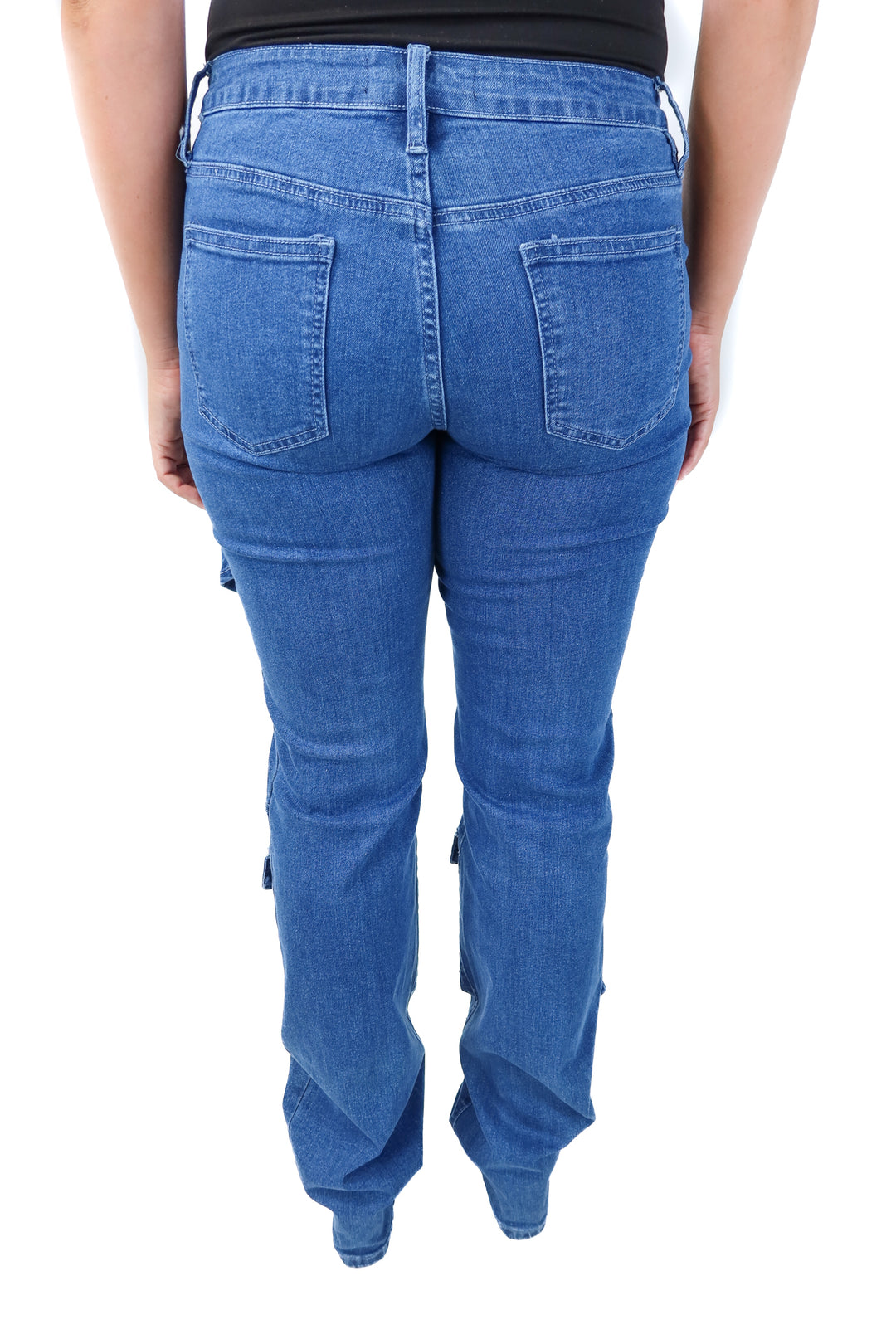 fashion nova medium wash cargo jeans (9)
