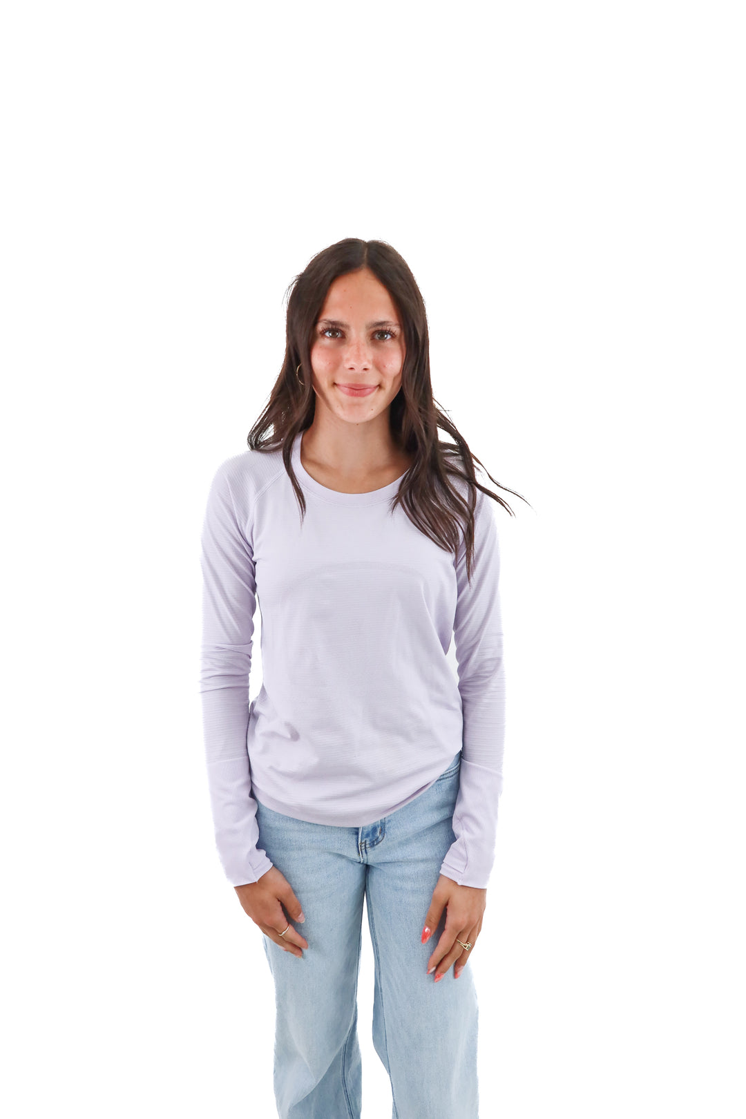 lululemon light purple long sleeve top (10; retail $78)