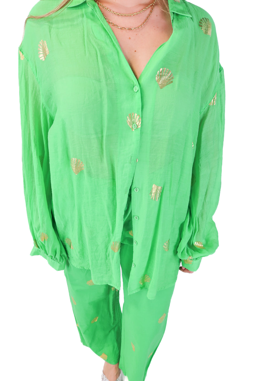 never fully dressed green seashell set (10)