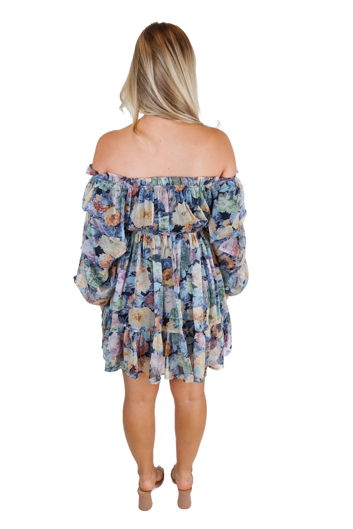 Vici puff sleeve floral dress (s; retail $54)