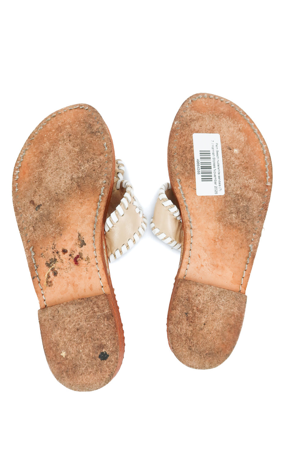Palm Beach nude/white sandals (7)