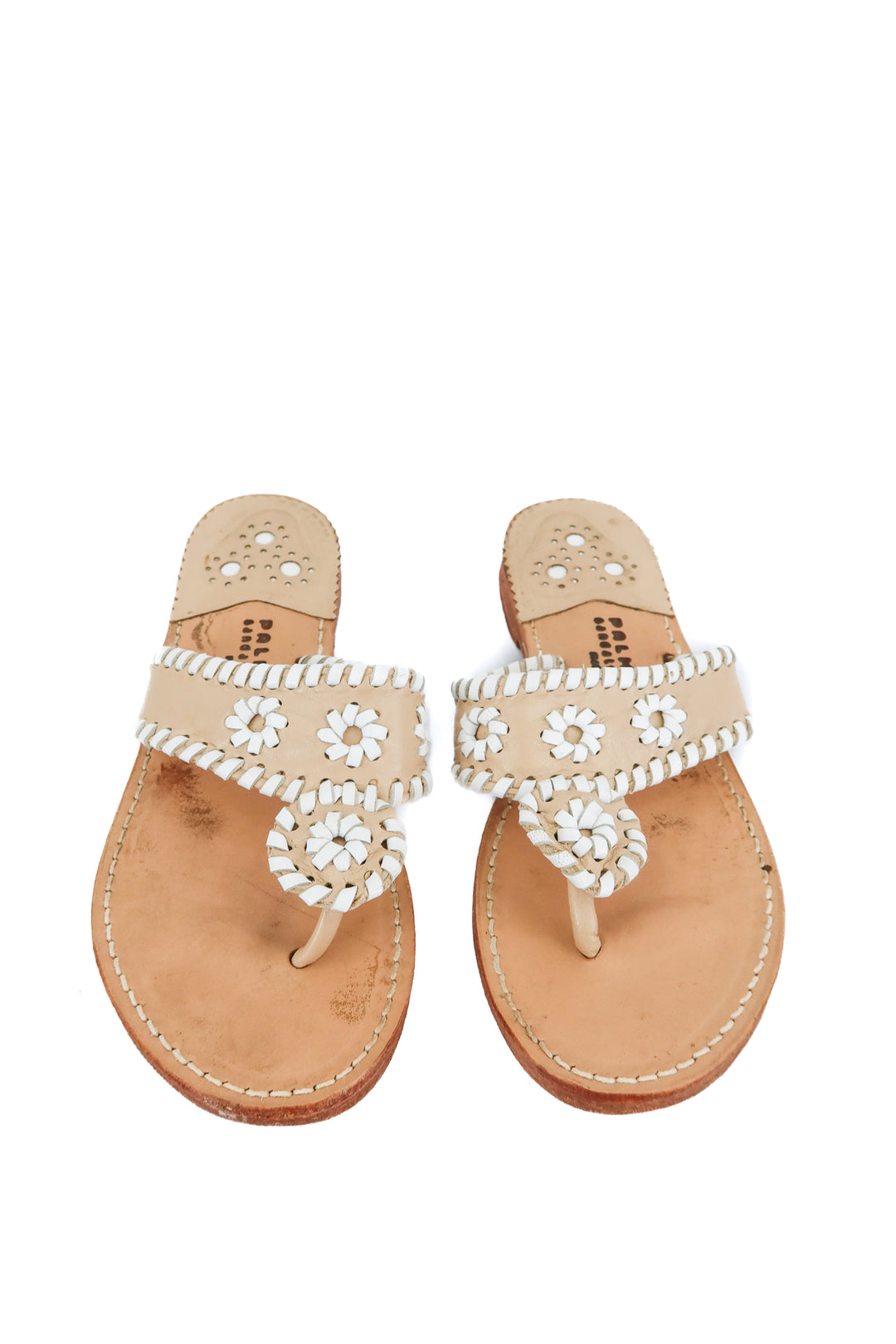 Palm Beach nude/white sandals (7)