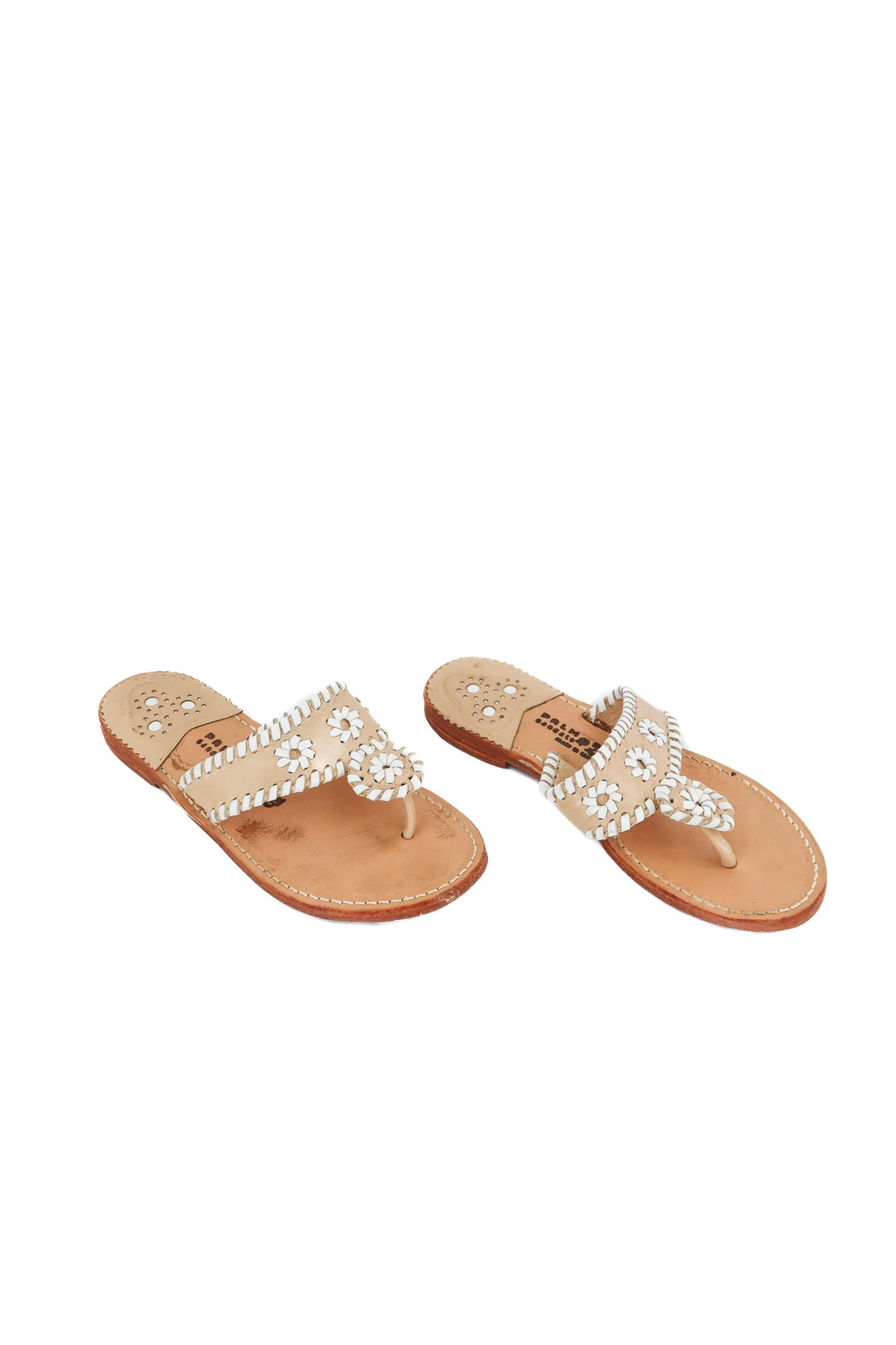 Palm Beach nude/white sandals (7)