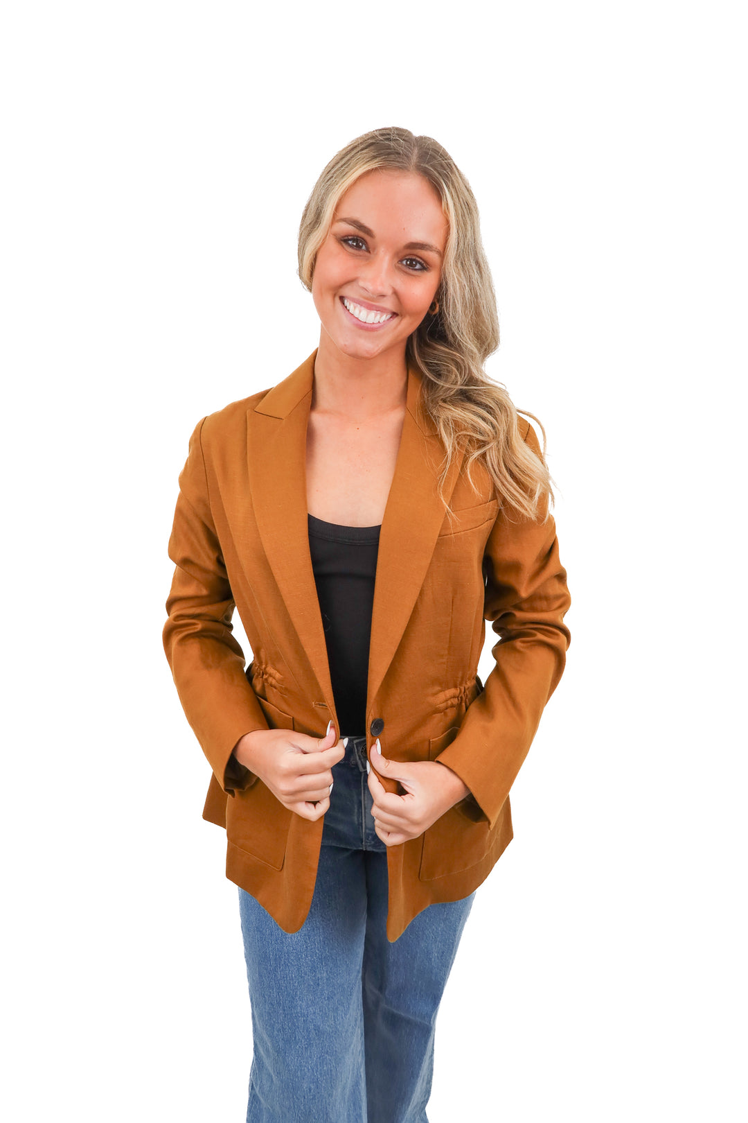 M.M. Lafleur Camel Cinched jacket (4; retail $349)