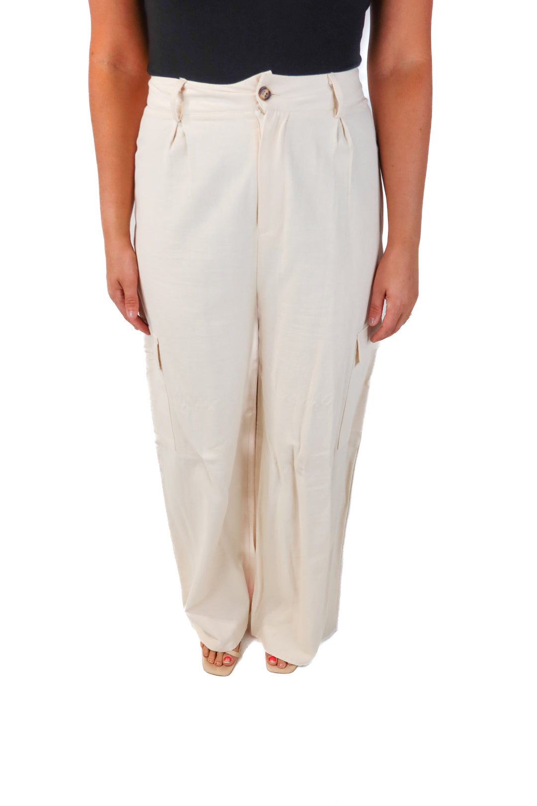 missguided beige cargo pants (8T)