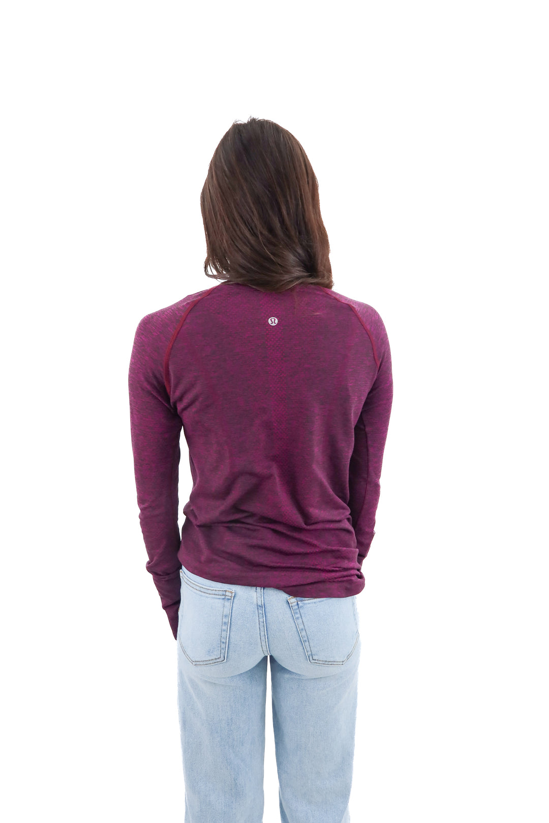lululemon purple heathered long sleeve top (10; retail $78)