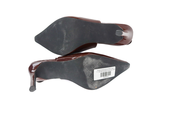 Coutgo burgundy pat and leather heels (7)