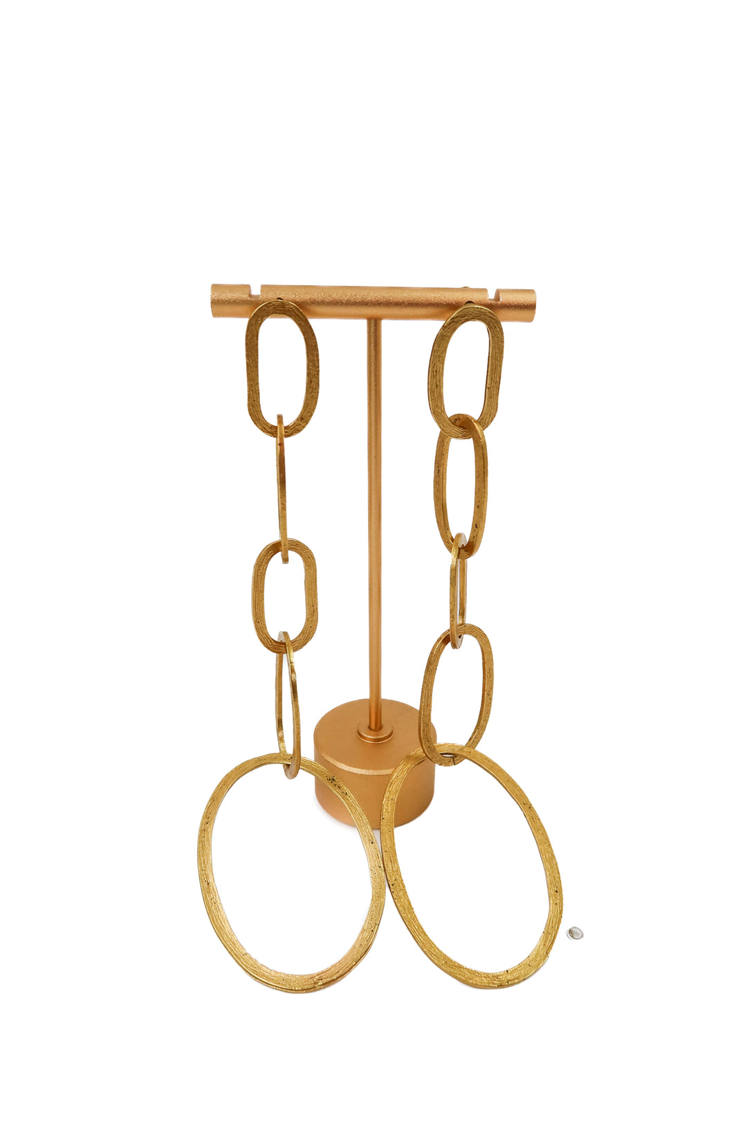 gold chain chunky statement earrings