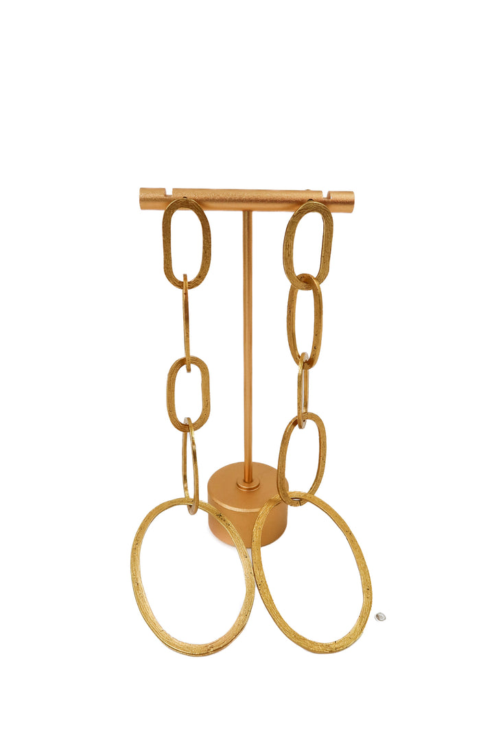 gold chain chunky statement earrings