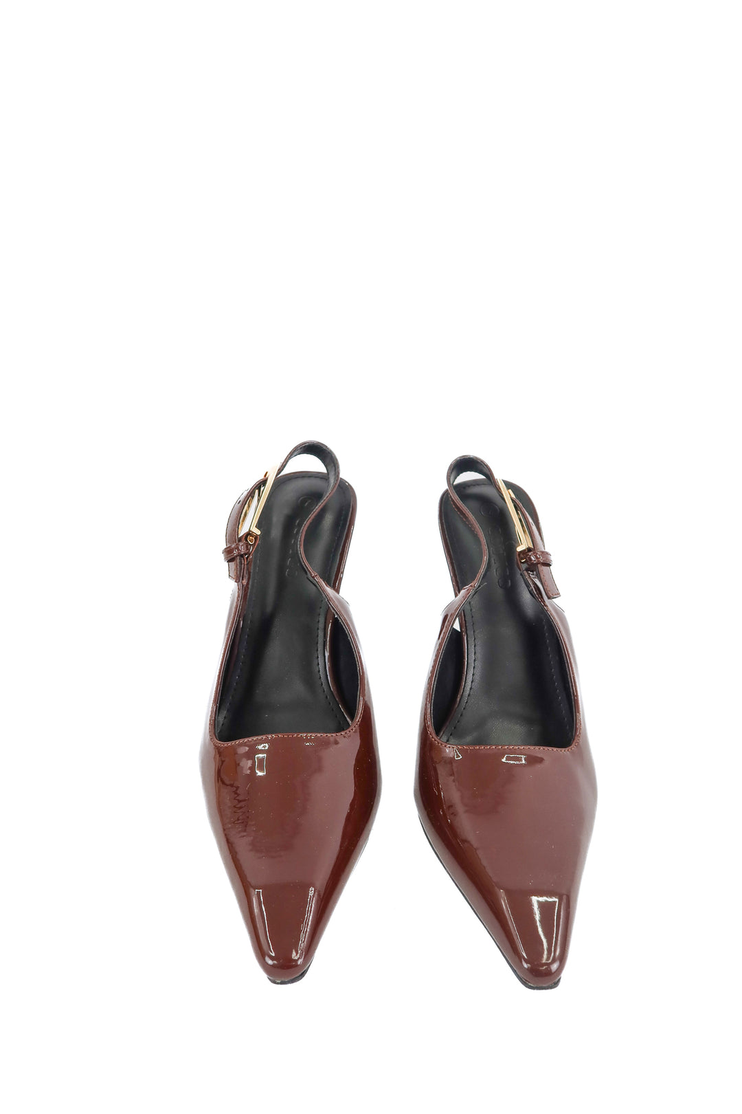Coutgo burgundy pat and leather heels (7)