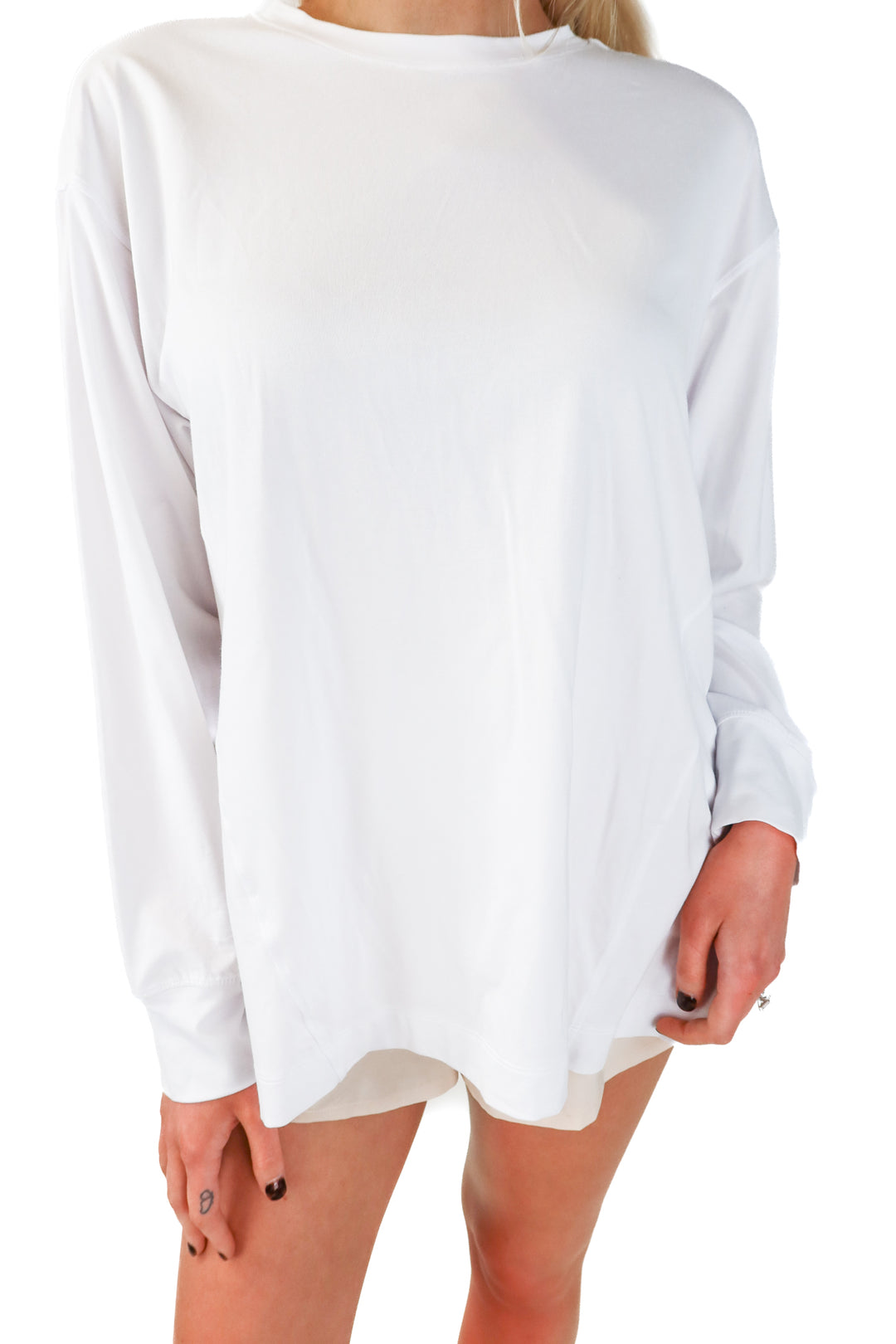 YPB white oversized long sleeve NWT (m; retails 50)