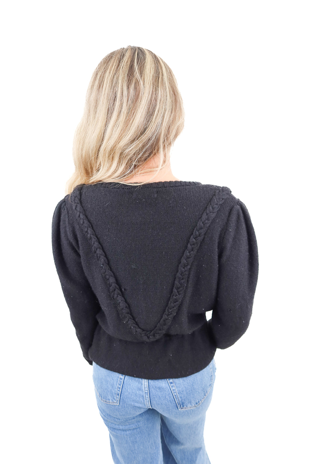 Intiearth black cardigan sweater (S)