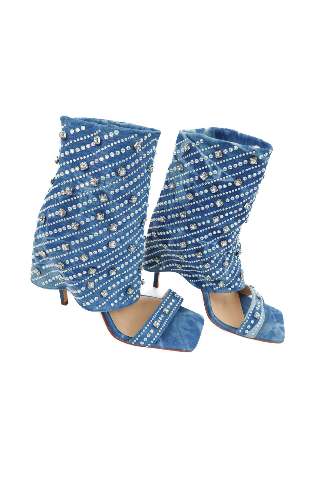 azalea wang denim rhinestone heels (9)