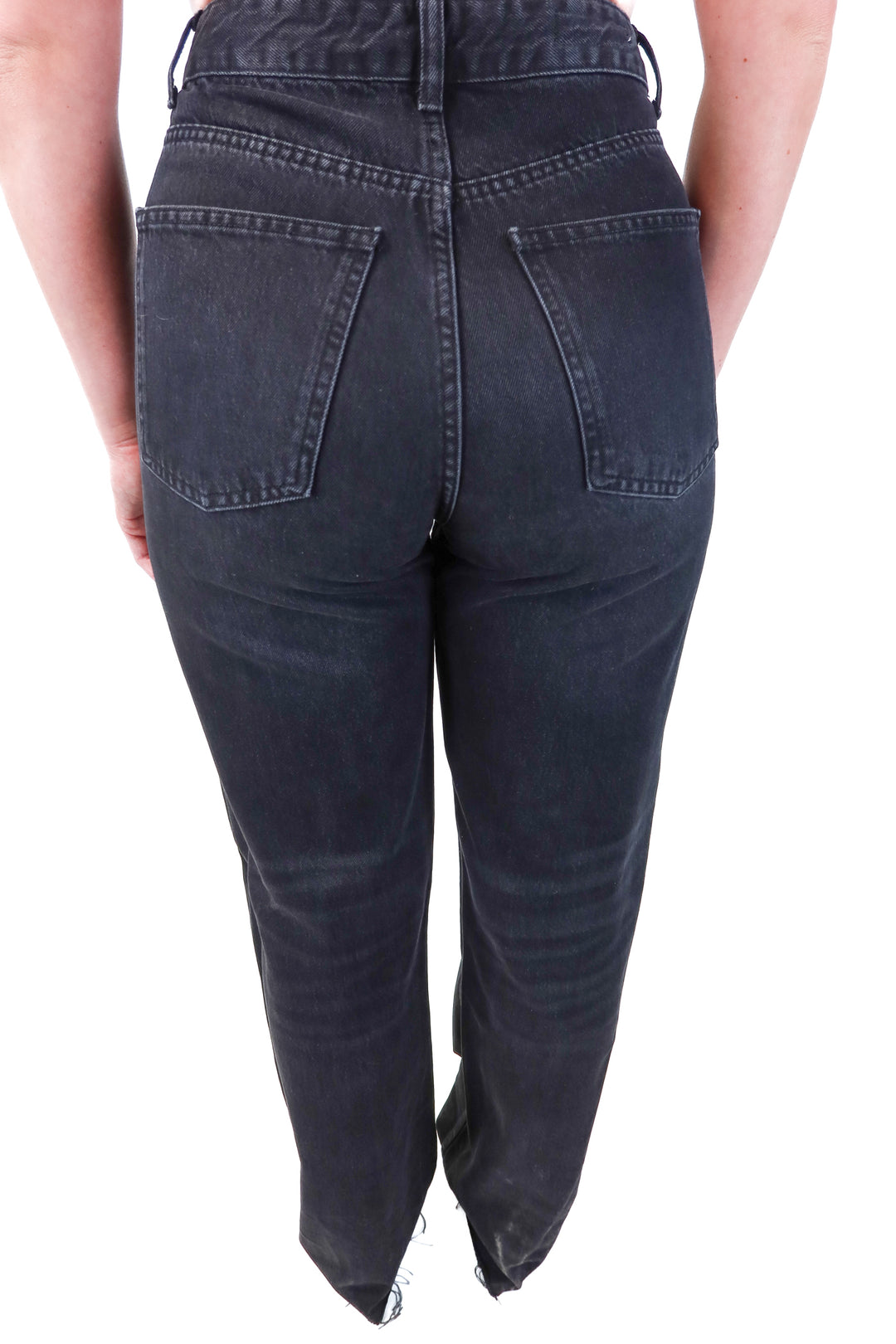 zara black raw hem jeans (8)