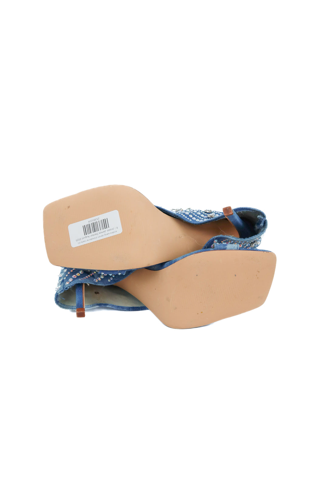 azalea wang denim rhinestone heels (9)