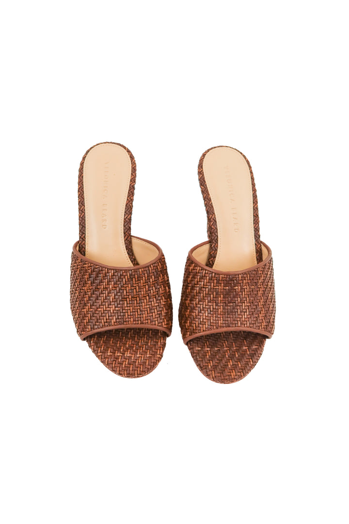 veronica beard brown rattan wedges NWOT (7; retail $350)