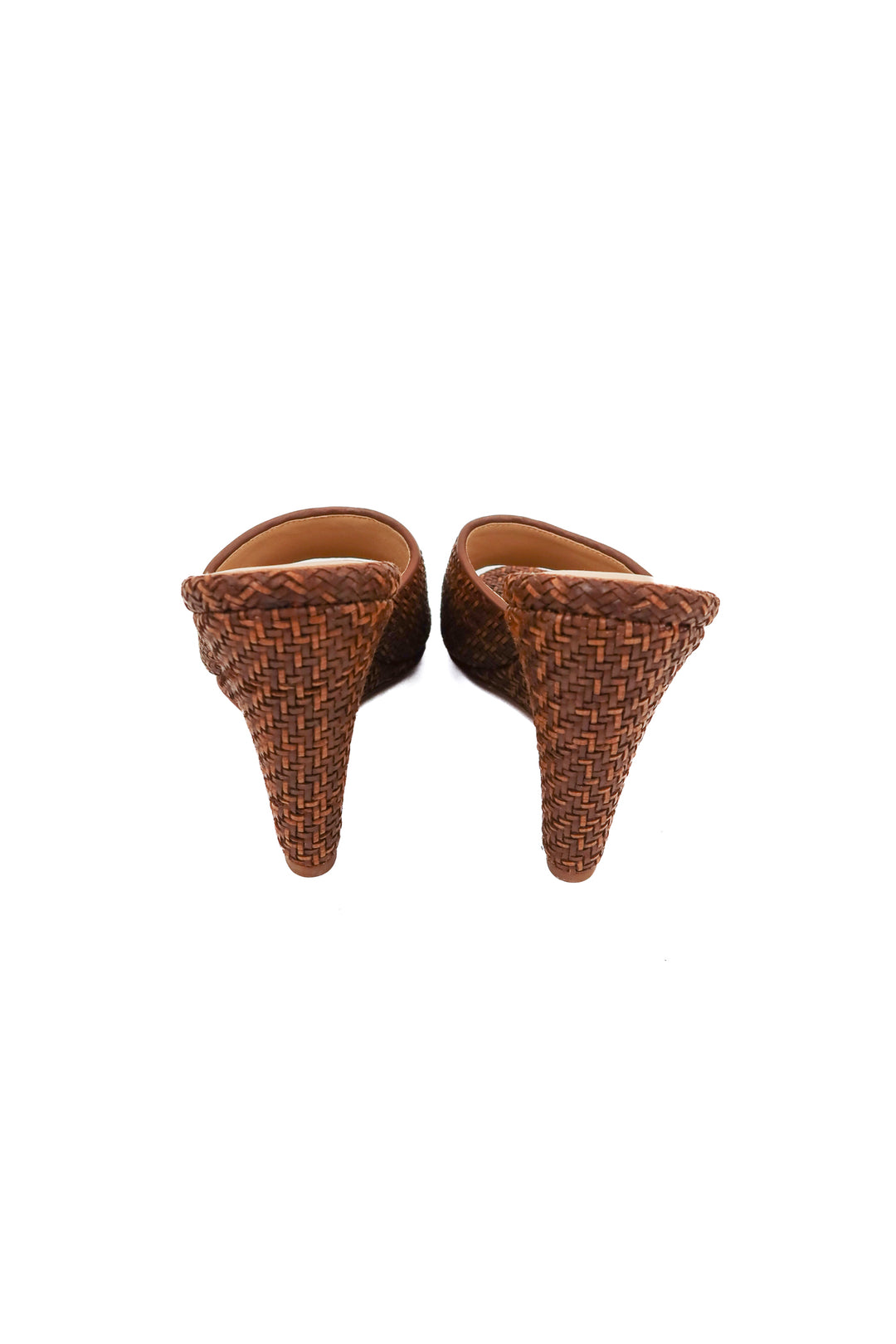 veronica beard brown rattan wedges NWOT (7; retail $350)
