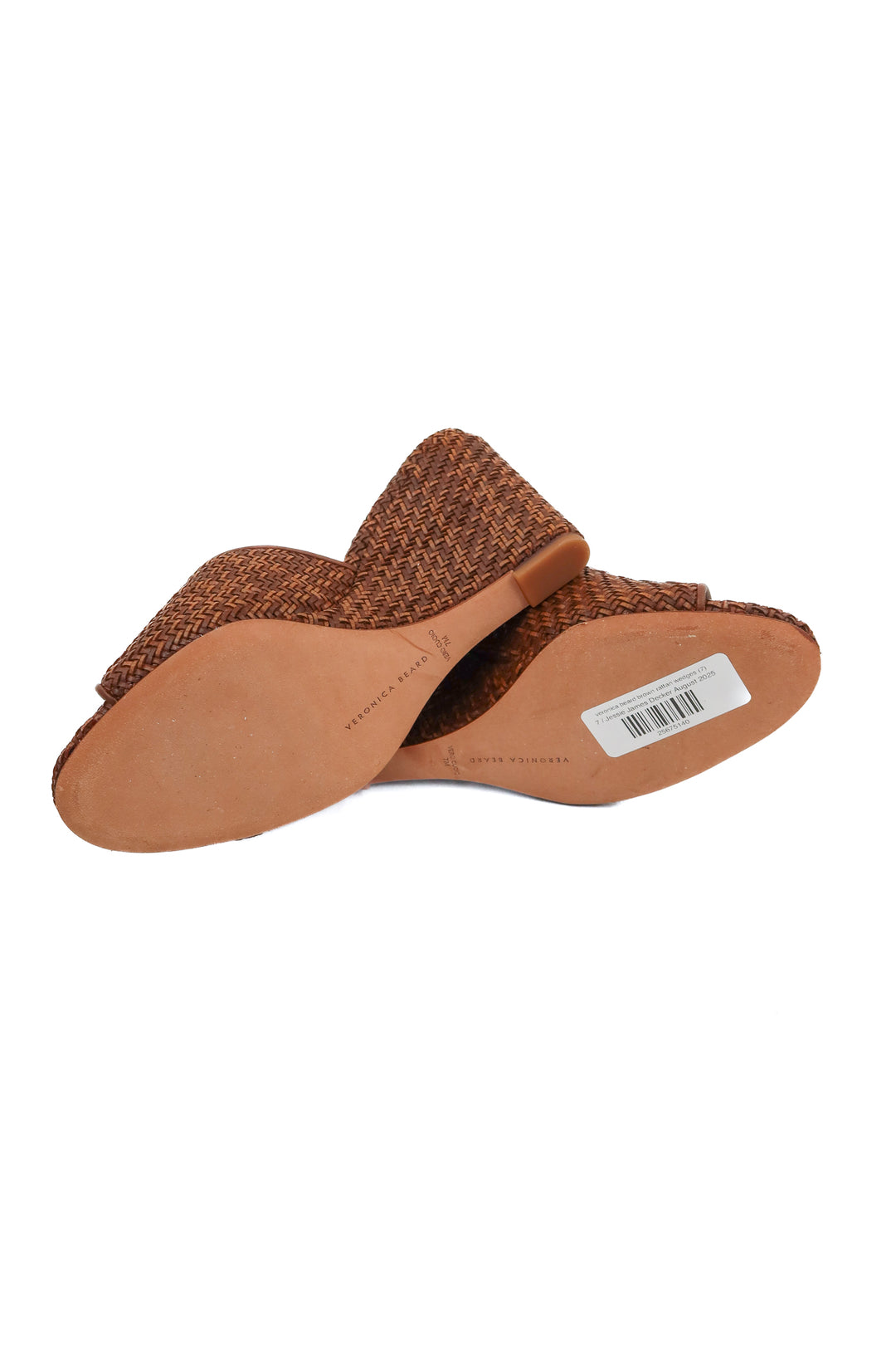 veronica beard brown rattan wedges NWOT (7; retail $350)