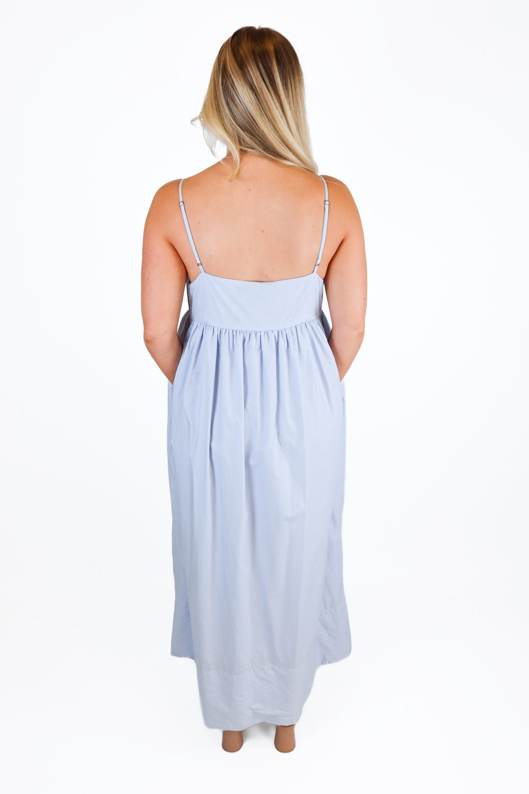 Jenni Kayne French Blue Cotton Maxi Dress NWT (S; Retail $325)