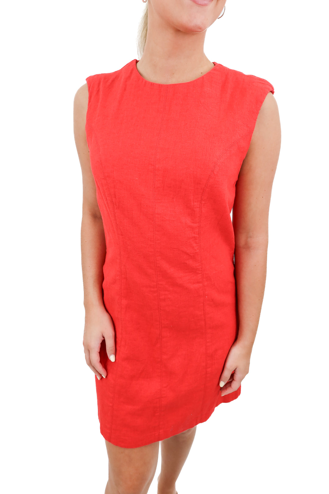 Abercrombie & Fitch red linen mini dress NWT (S; retail $70)