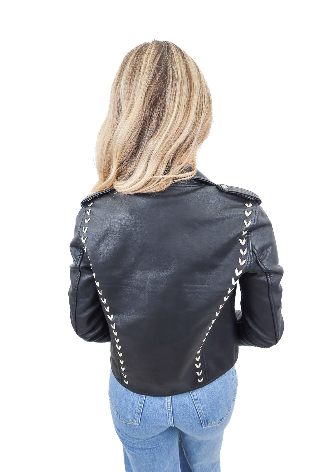 Blank NYC black leather jacket (XS)