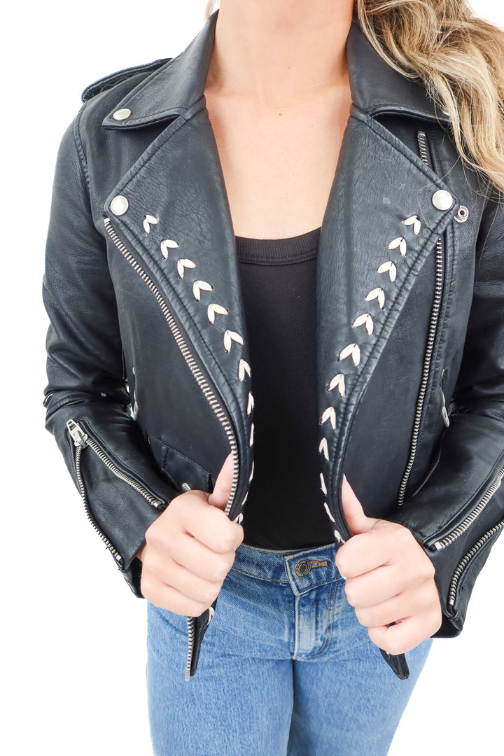 Blank NYC black leather jacket (XS)