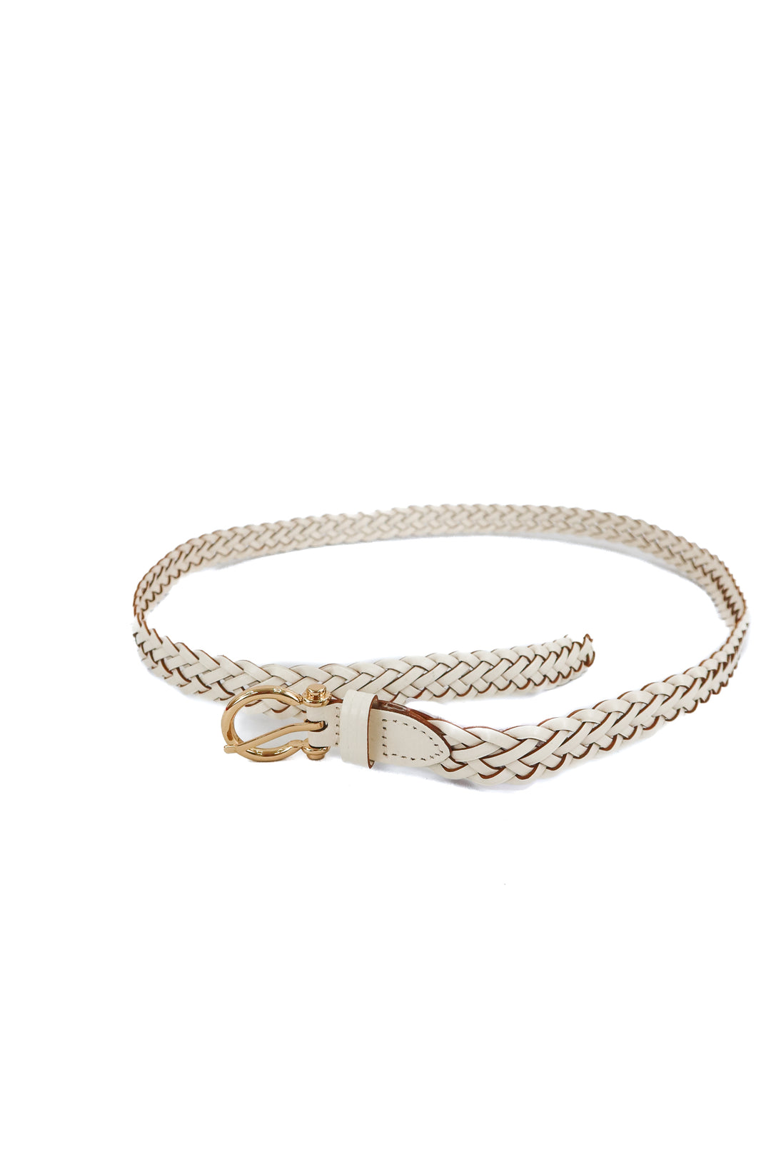 white weave belt