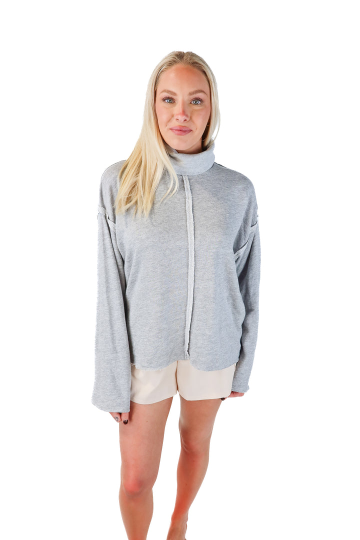 LPA grey cowl neck sweater (M)