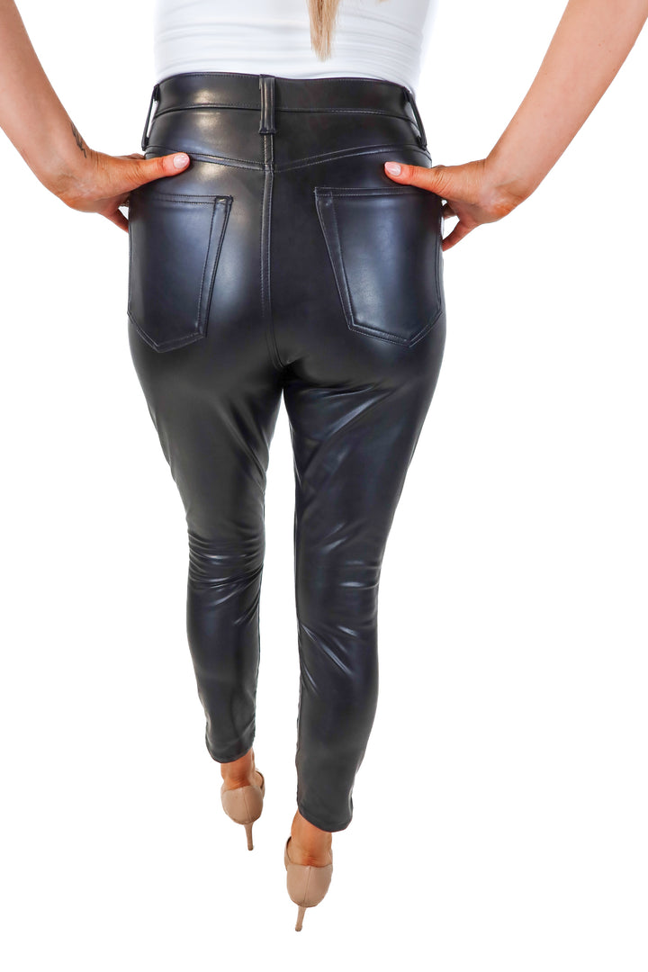 abercrombie & fitch black vegan leather pants NWT (28; retails $110)