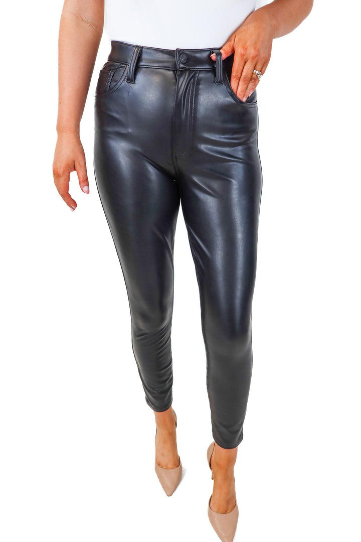abercrombie & fitch black vegan leather pants NWT (28; retails $110)