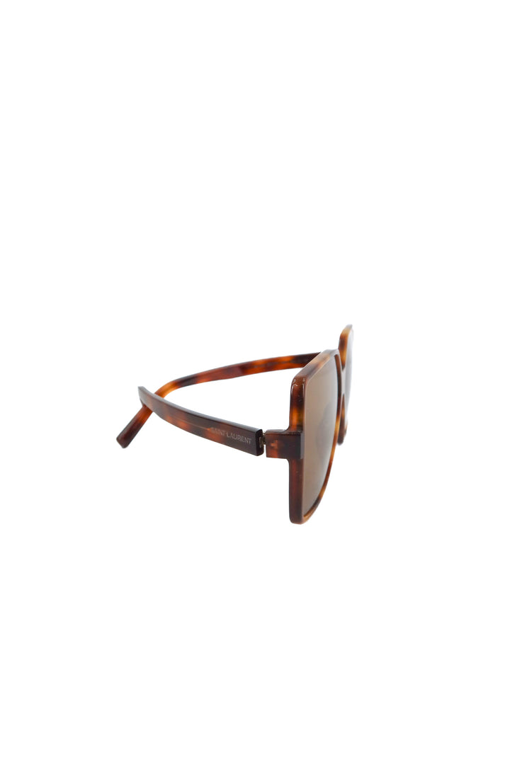 saint laurent brown square frame sunglasses