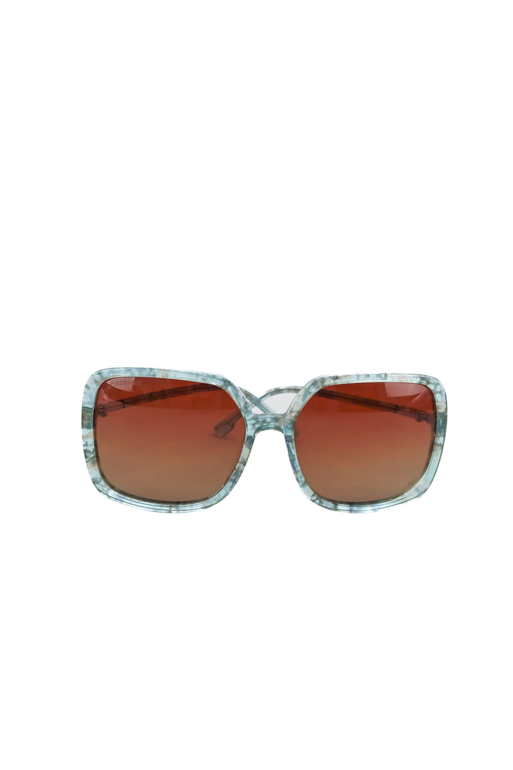 transparent janis blue square frame sunglasses (retail $385)